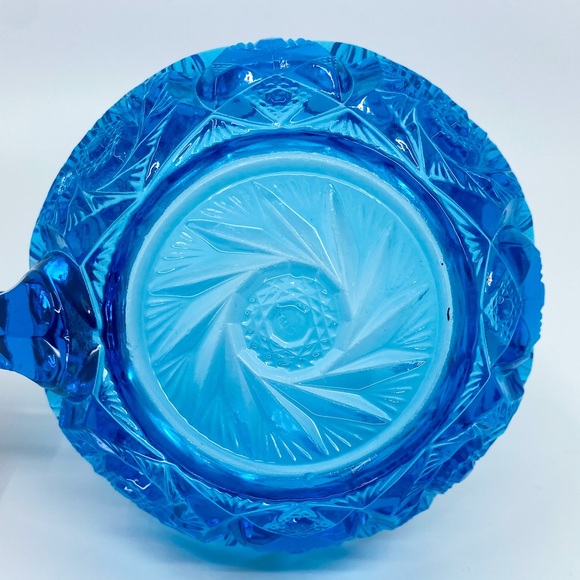 Vintage 1950s Kemple McKee Aztec Blue Nappy Dish Pattern 96 Handled Bowl - Picture 5 of 12